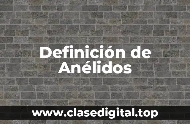 Definición técnica de Anélidos