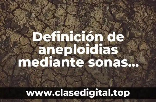 Definición de aneploidias mediante sonas coloreadas