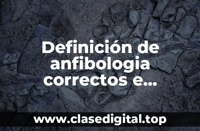 Definición de anfibologia correctos e incorrectos