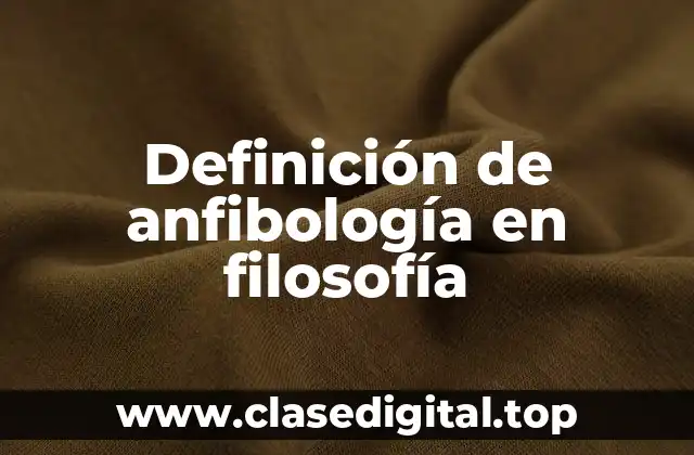 Ejemplos de anfibología en filosofía