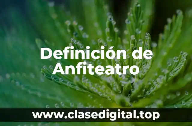 Definición de Anfiteatro