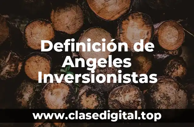 Definición de Angeles Inversionistas