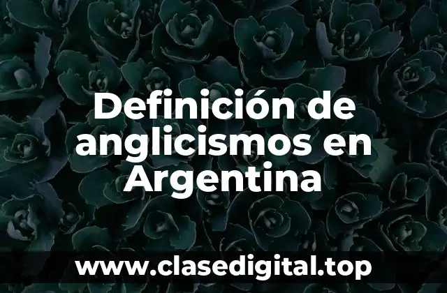 Definición de anglicismos en Argentina