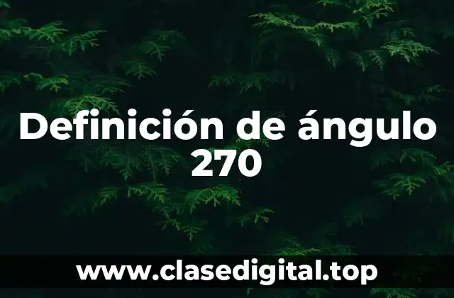 Definición de ángulo 270