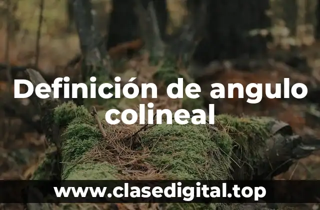 Definición de angulo colineal