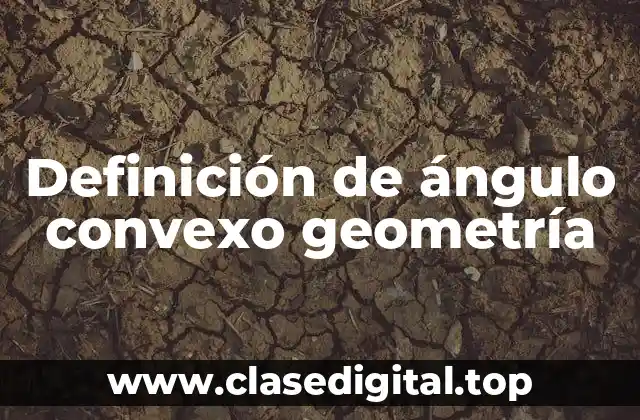 Definición de ángulo convexo geometría