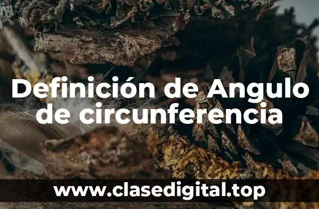 Definición de Angulo de circunferencia