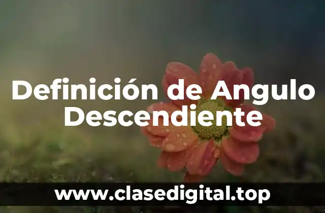 Definición de Angulo Descendiente