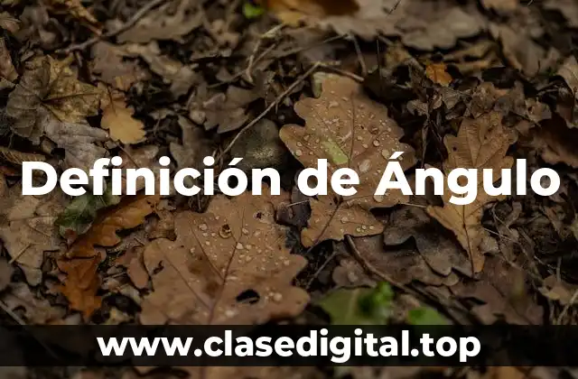 Definición técnica de Ángulo
