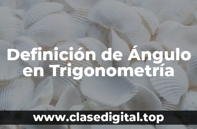 Definición de Ángulo en Trigonometría