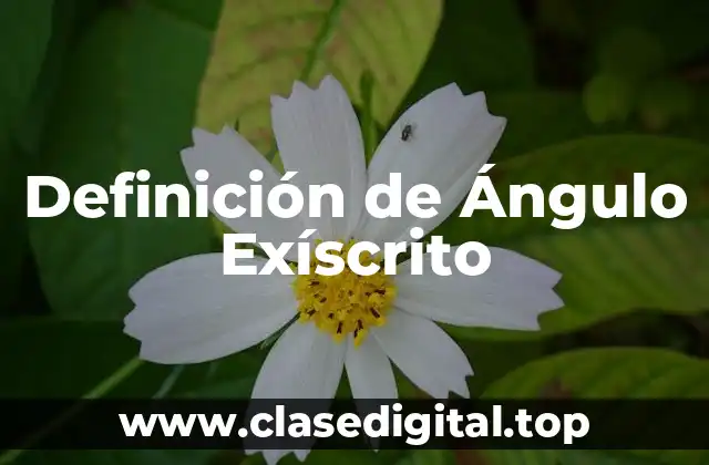 Definición de Ángulo Exíscrito