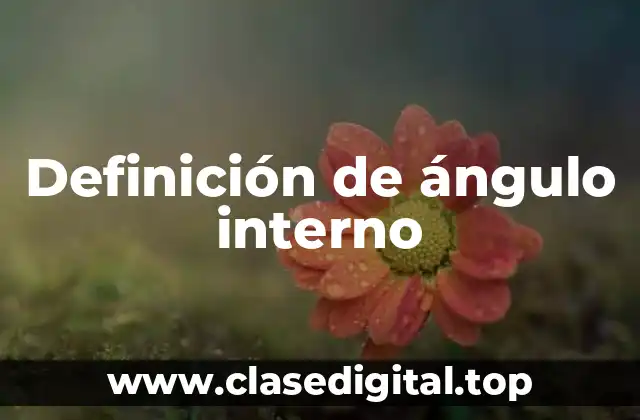 Definición técnica de ángulo interno
