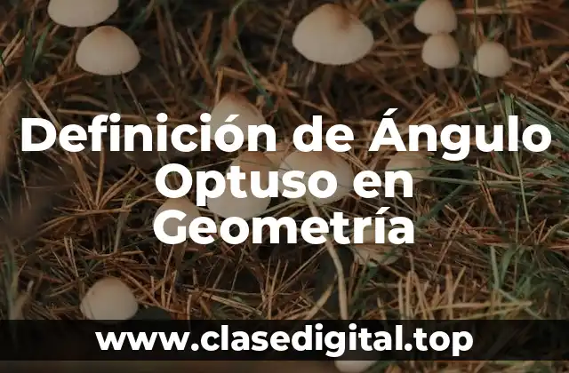 Definición de Ángulo Optuso en Geometría