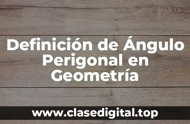 Definición de Ángulo Perigonal en Geometría