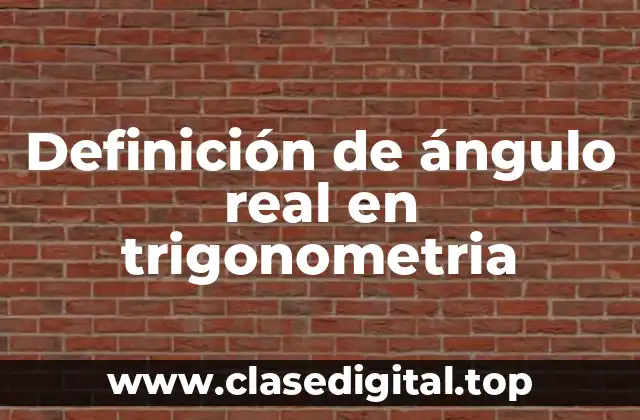 Definición técnica de ángulo real en trigonometria
