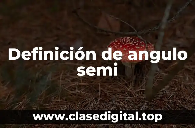 Definición técnica de ángulo semi-inscrito