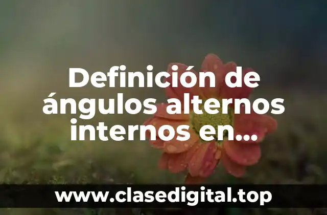Definición de ángulos alternos internos en matemáticas