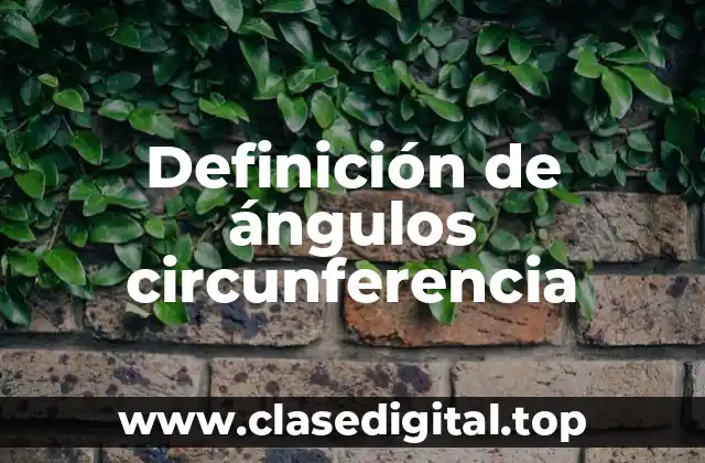Definición de ángulos circunferencia