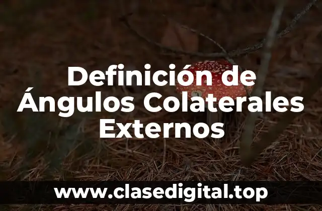 Definición de Ángulos Colaterales Externos