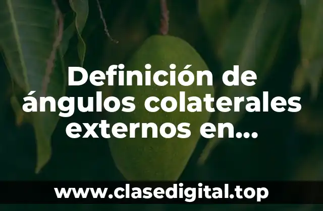 Definición de ángulos colaterales externos en geometría