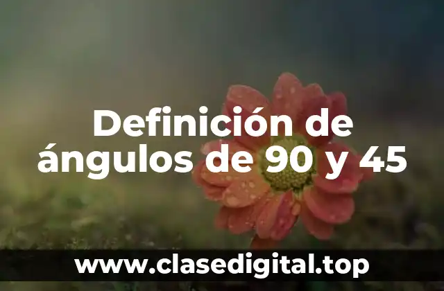 Definición de ángulos de 90 y 45
