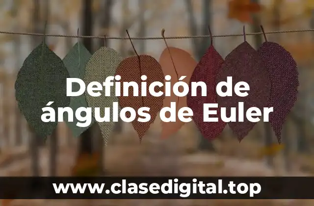 Definición de ángulos de Euler
