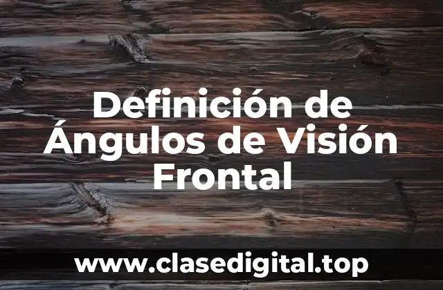 Definición de Ángulos de Visión Frontal