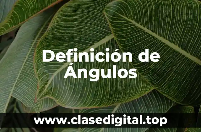 Definición técnica de Ángulo
