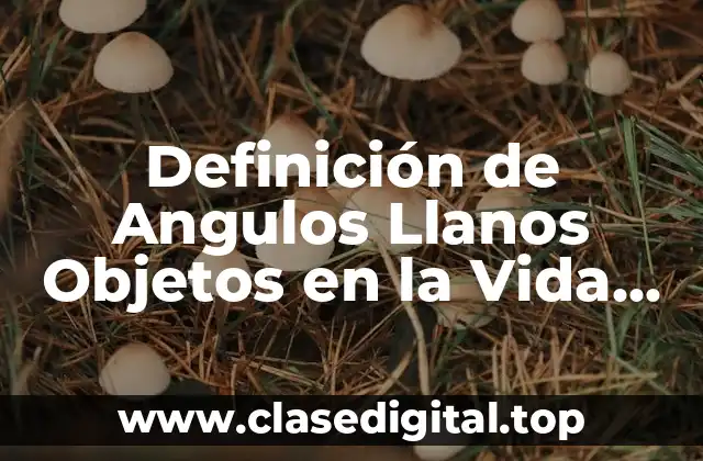 Definición de Angulos Llanos Objetos en la Vida Cotidiana