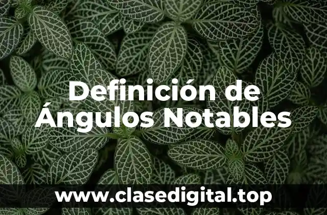 Definición de Ángulos Notables