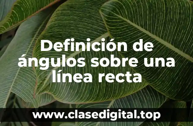 Definición de ángulos sobre una línea recta