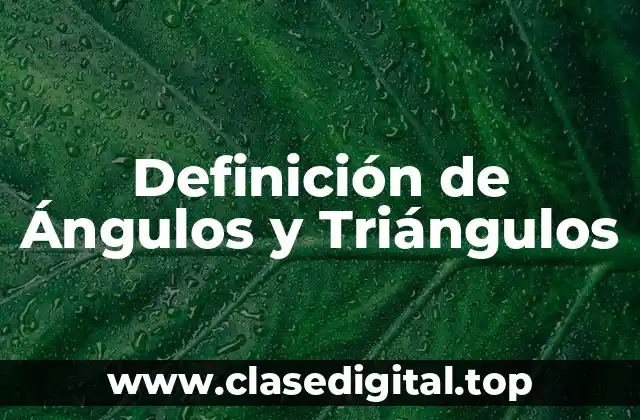 Definición de Ángulos y Triángulos
