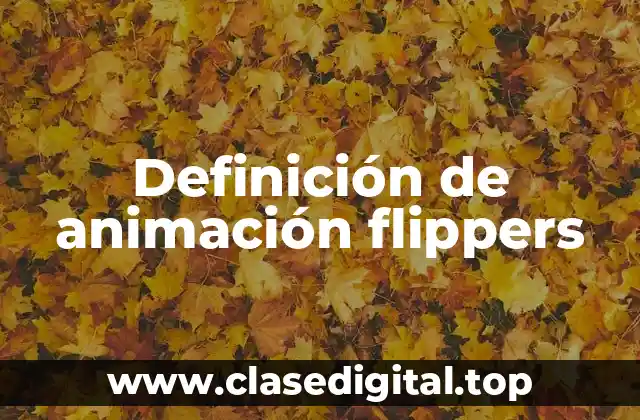 Definición de animación flippers