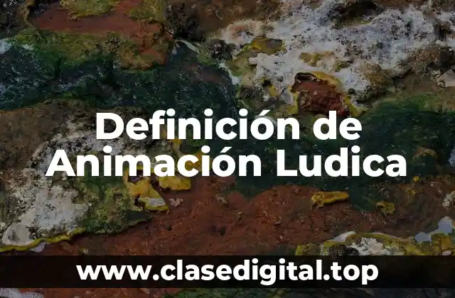Definición de Animación Ludica