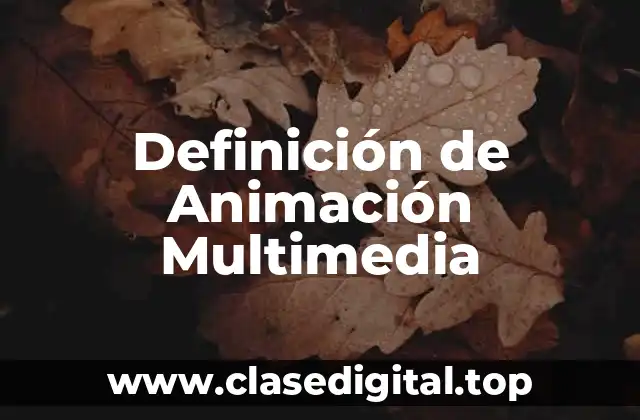 Definición de Animación Multimedia
