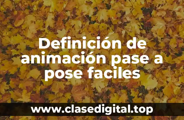 Definición de animación pase a pose faciles