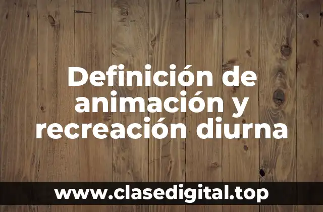 Definición de animación y recreación diurna