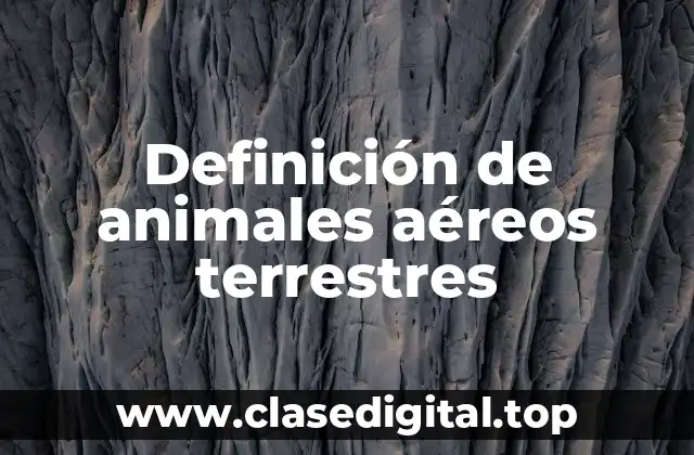 Definición de animales aéreos terrestres