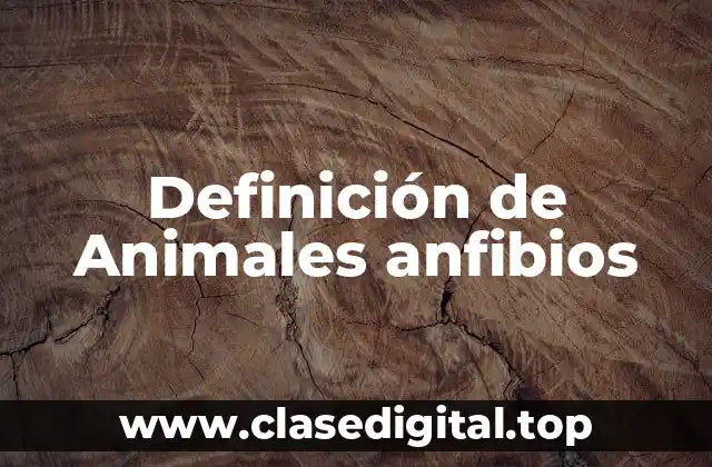Definición de Animales anfibios