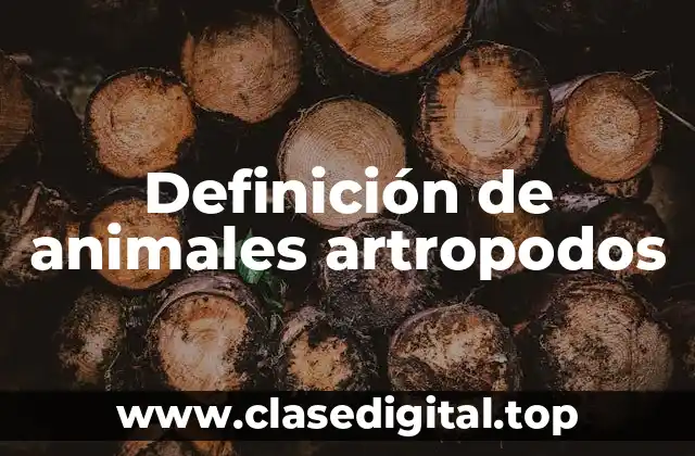 Definición técnica de animal artropodo