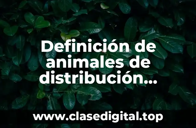 Definición de animales de distribución agrupada