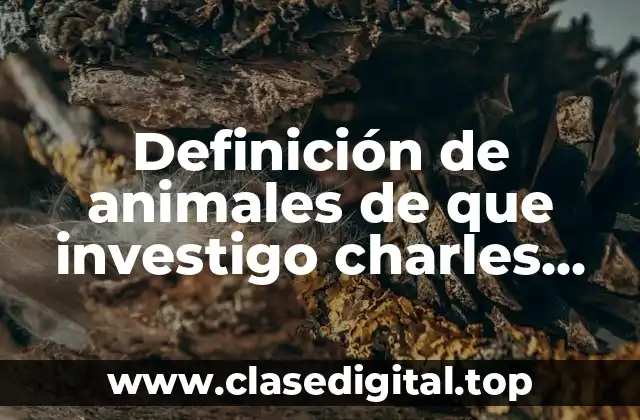 Definición de animales de que investigo charles darwin