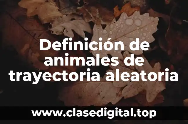 Definición de animales de trayectoria aleatoria