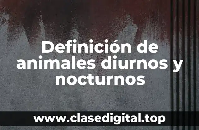 Definición de animales diurnos y nocturnos