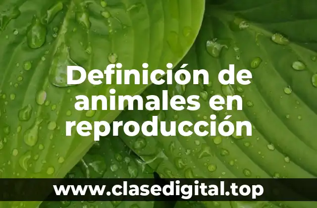 Ejemplos de animales en reproducción