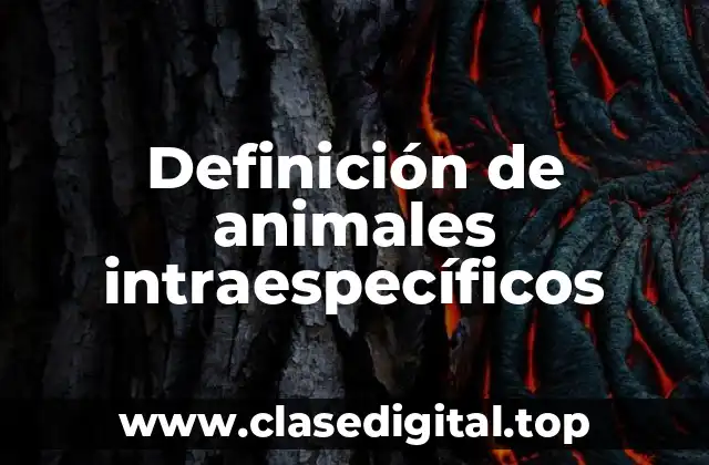 Definición de animales intraespecíficos