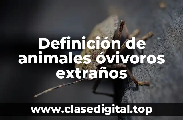 Definición de animales óvivoros extraños