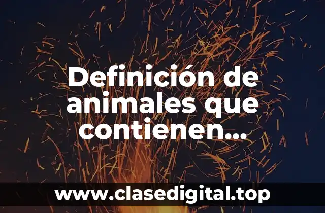Definición de animales que contienen carotenoides