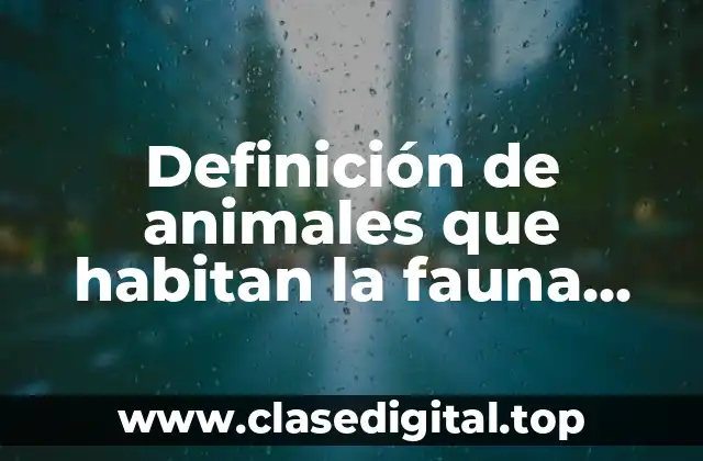 Definición de animales que habitan la fauna marina