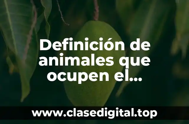 Definición de animales que ocupen el metabolismo